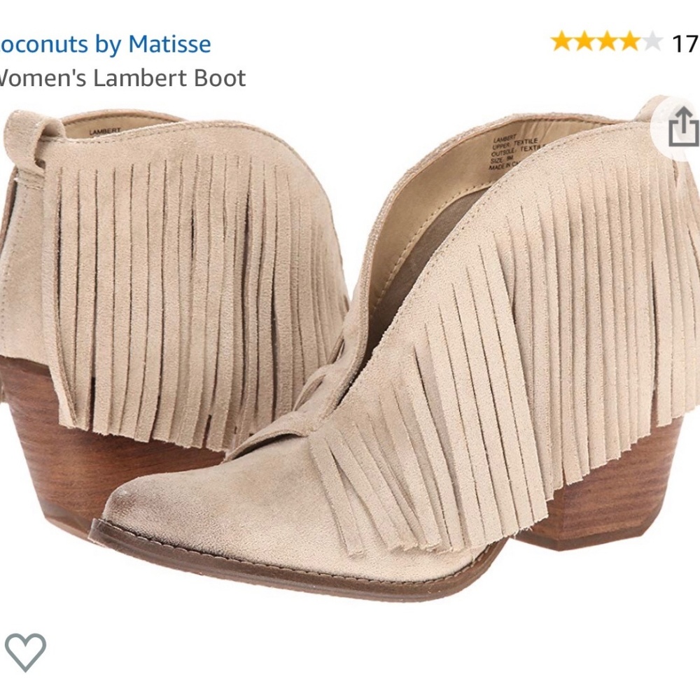 Coconuts by Matisse Lambert Fringe Boots - NWT